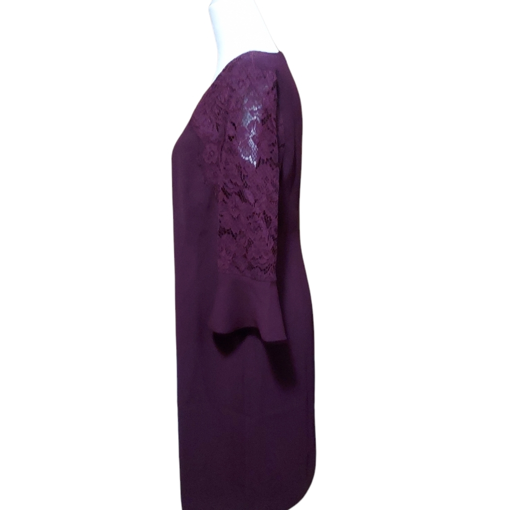Talbots Women's Midi Dress in Deep Purple - Picture 3 of 4